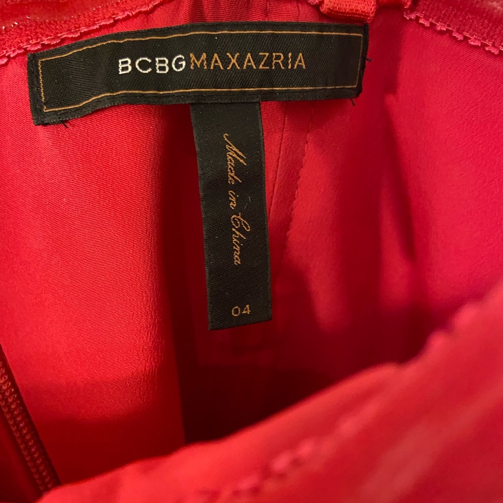 BCBG MaxAzria Pink Ruffle Formal Strapless Dress - Picture 5 of 8